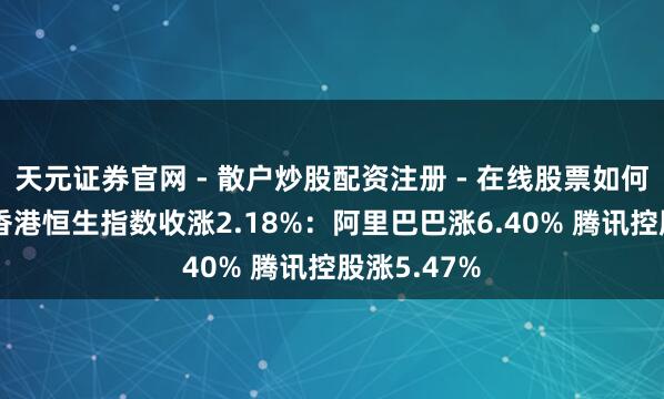 天元证券官网 - 散户炒股配资注册 - 在线股票如何杠杆开户 香港恒生指数收涨2.18%：阿里巴巴涨6.40% 腾讯控股涨5.47%