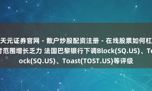 天元证券官网 - 散户炒股配资注册 - 在线股票如何杠杆开户 专派别字支付范围增长乏力 法国巴黎银行下调Block(SQ.US)、Toast(TOST.US)等评级